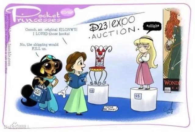 迪士尼公主日记漫画：白雪公主睡觉一点都老实