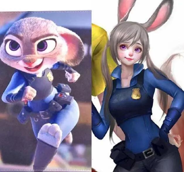 如果动漫人物变成人类会怎么样？美羊羊可爱，朱迪英气，小黄人萌