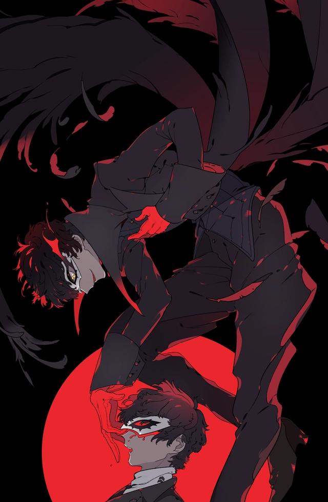 女神异闻录5：来感受雨宫莲的美颜暴击，精选p站动漫壁纸同人插画