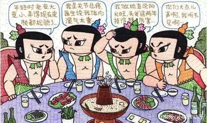 恶搞动画片：葫芦兄弟约在一起吃火锅，狼叔居然也尴尬！