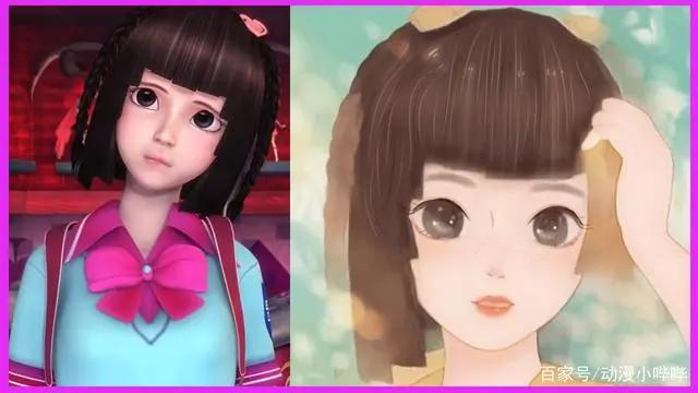 当叶罗丽换成“水粉画风”后，思思温柔娴静，冰公主一笑百媚生！