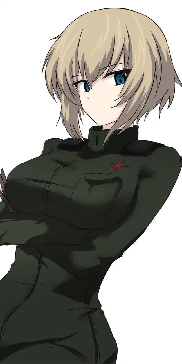 《少女与战车》喀秋莎，动漫全面屏壁纸分享