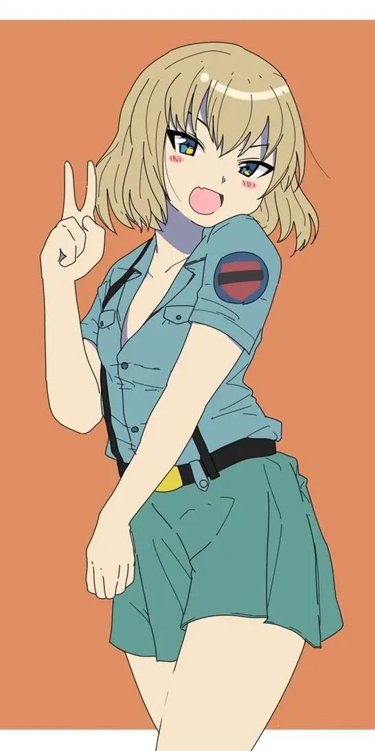 《少女与战车》喀秋莎，动漫全面屏壁纸分享