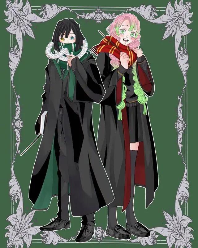 《鬼灭之刃》联动《哈利波特》，义勇进入格兰芬多，蝴蝶忍施展魔法