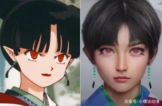 当《犬夜叉》被AI还原成真人，戈薇网红脸被吐槽，只有云母神还原