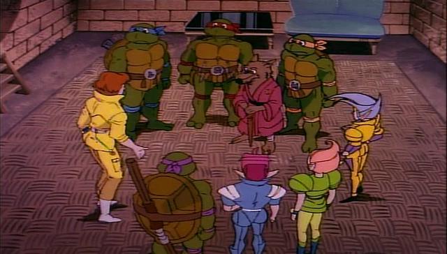 忍者神龟第4集：四兄弟喜欢披萨，更喜欢艾普莉尔让他们爽到心里