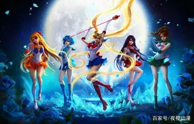 画师板绘2D美少女战士，这样的月野兔和亚美，动漫我还能再追20年