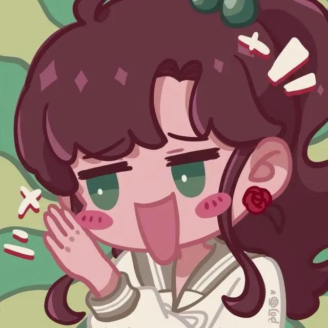 超萌版《美少女战士》头像，火野丽表情调皮，月野兔萌化了