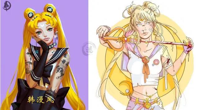 《美少女战士》变“不良少女”，韩漫风VS美漫风、都不输给日漫风