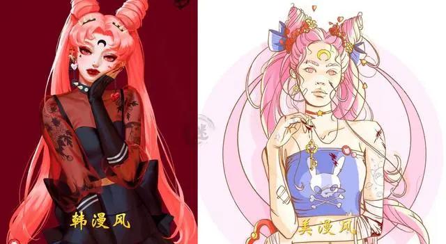 《美少女战士》变“不良少女”，韩漫风VS美漫风、都不输给日漫风