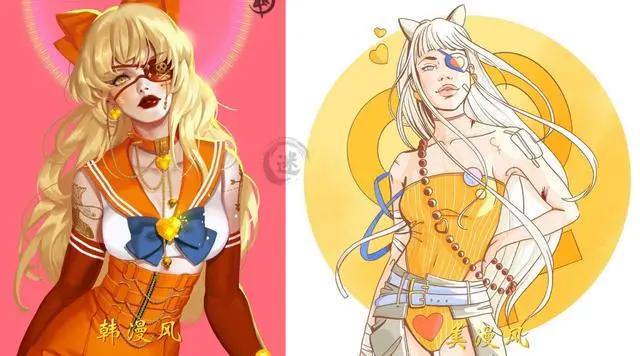 《美少女战士》变“不良少女”，韩漫风VS美漫风、都不输给日漫风