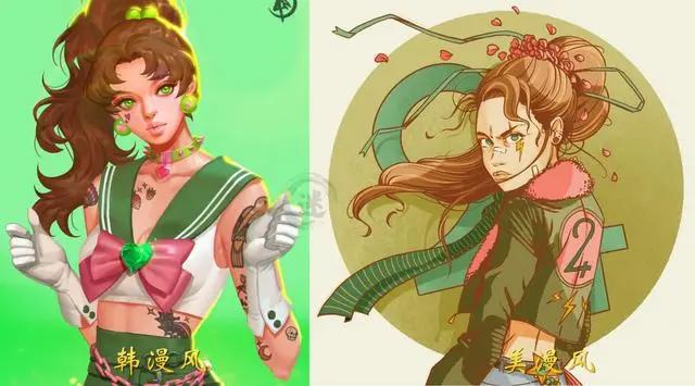 《美少女战士》变“不良少女”，韩漫风VS美漫风、都不输给日漫风