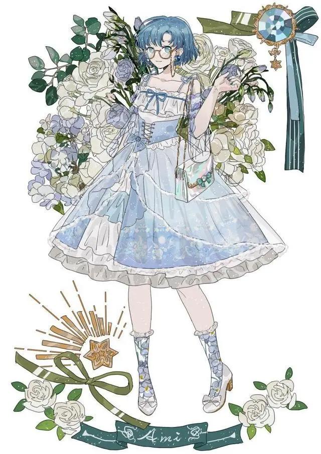 穿洛丽塔的《美少女战士》角色，火野丽是暗黑系，月野兔复古优雅