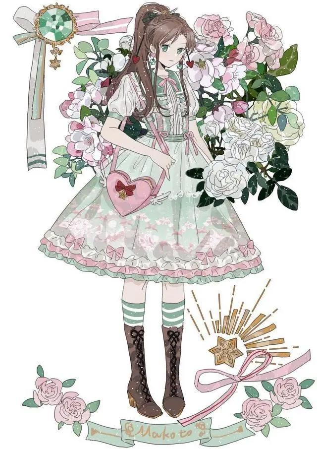 穿洛丽塔的《美少女战士》角色，火野丽是暗黑系，月野兔复古优雅