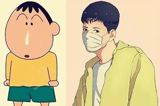 粉丝自制长大后的《蜡笔小新》，每一位的颜值突变，全是男神女神