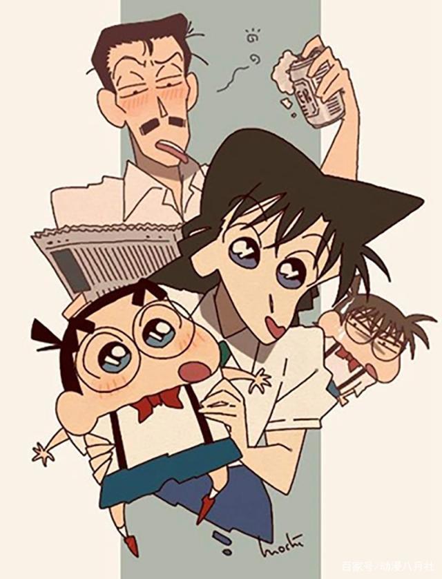 当动漫都换《蜡笔小新》风格，网王变搞笑漫，柯南输给了小新