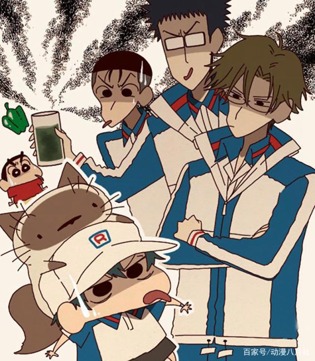 当动漫都换《蜡笔小新》风格，网王变搞笑漫，柯南输给了小新