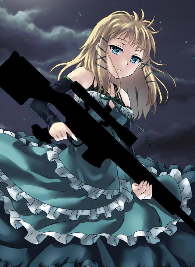 漆黑的子弹女神插画分享，快来与女神保护地球迎战原肠动物吧