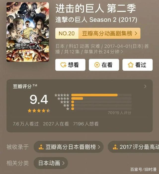 “进击的巨人”当之无愧的动漫神作，终章第一集，评分就达到9.9