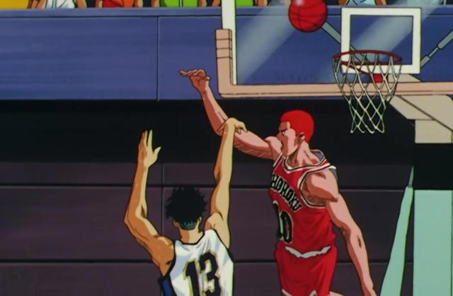 灌篮高手：赤木刚宪爆发了，重心不在脚下，而是在蓝下