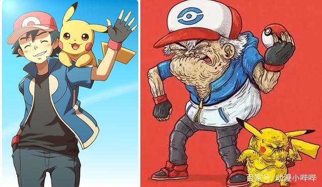 当陪伴童年的动漫角色变老后，哆啦A梦满脸皱纹，小新戳中泪点！