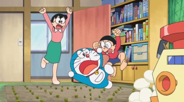 哆啦A梦动漫，体验农作物的生产过程，还是蛮辛苦的！