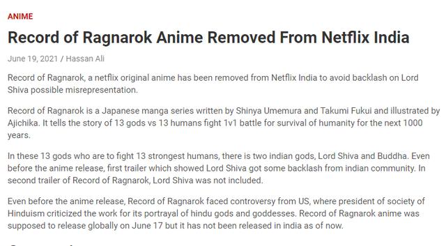 这是第几次了？《终末的女武神》因被印度教协会批判而下架