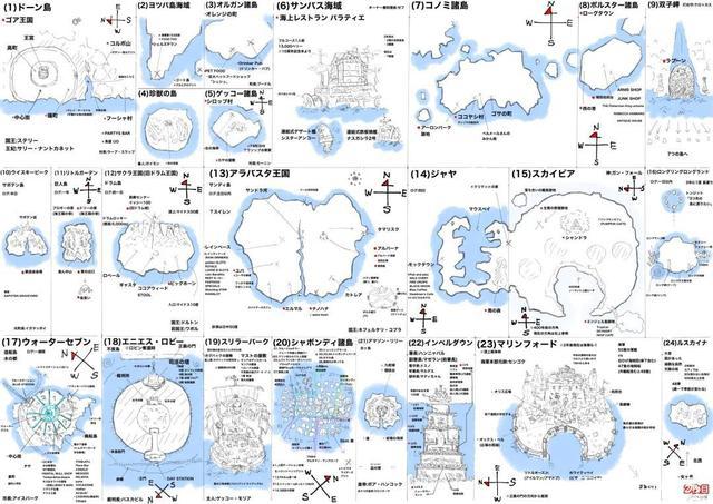 海贼王：尾田珍藏的秘密世界地图，全方位带你了解海贼王星球！