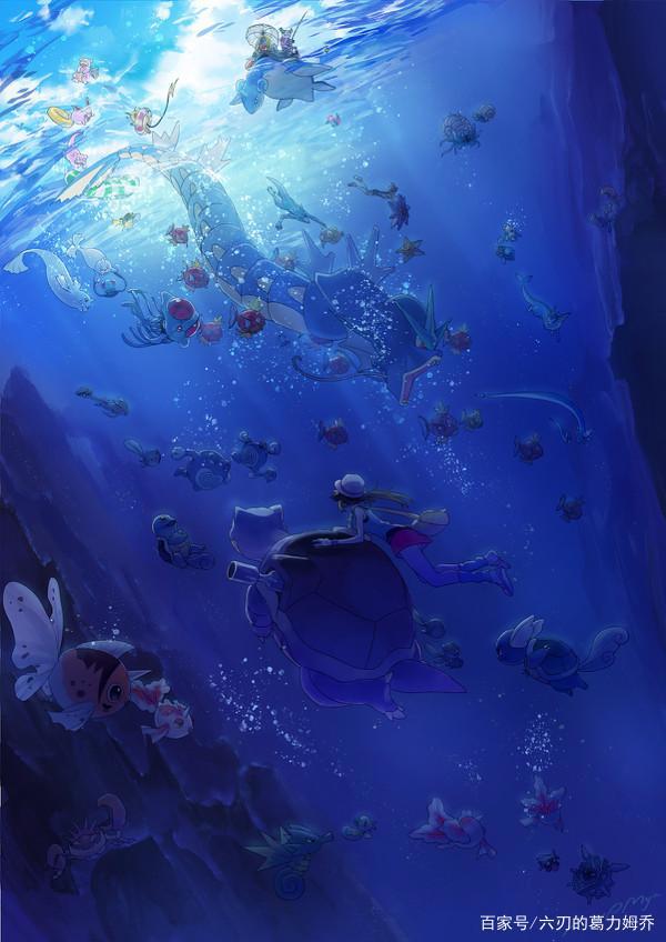 网友画师自绘的第一代“精灵宝可梦”插画，画风清新，和谐自然！