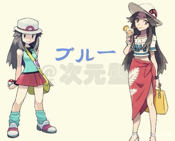 神奇宝贝：五位女主长大后，小光成邻家小妹，瑟蕾娜知性成熟