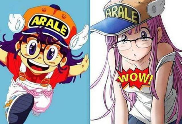 当动漫角色长大时，阿拉蕾成了大众女神，静香的另类形象有点性感