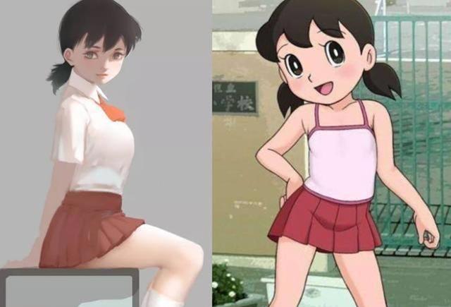 当动漫角色长大时，阿拉蕾成了大众女神，静香的另类形象有点性感