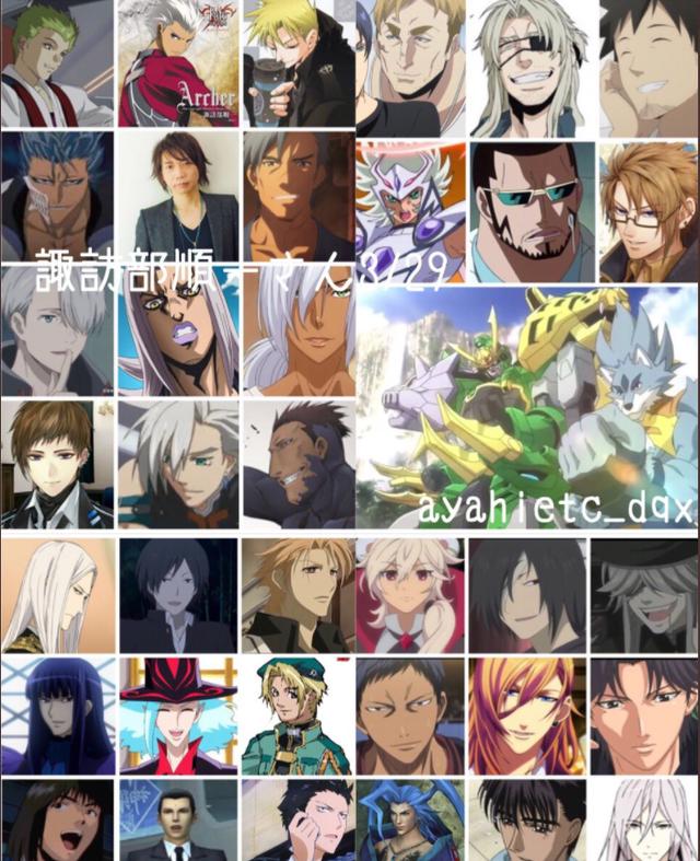 声优诹访部顺一最受欢迎的动漫角色，红A屈居第四，第一世界冠军