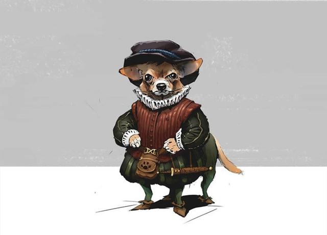 狗狗变成了半人马造型，可爱与强壮并存，柯基犬的小短腿很抢镜