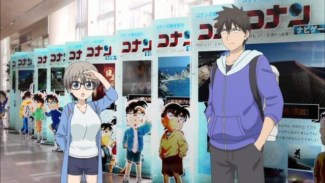《宇崎学妹想要玩》与柯南梦幻联动，小黑惊喜客串，柯南元素满满