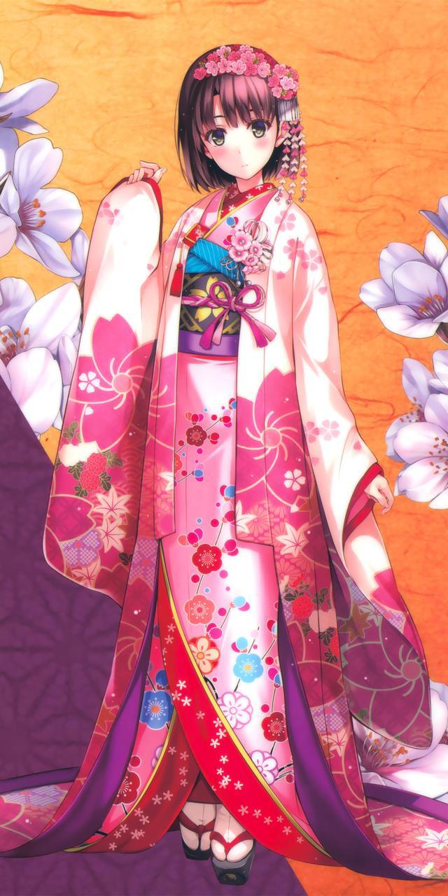 《路人女主的养成方法》加藤惠，完美的人设，动漫全面屏壁纸分享