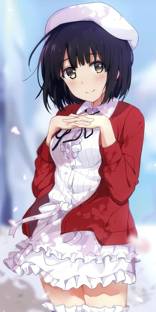 《路人女主的养成方法》加藤惠，动漫全面屏壁纸，论颜值还得看惠