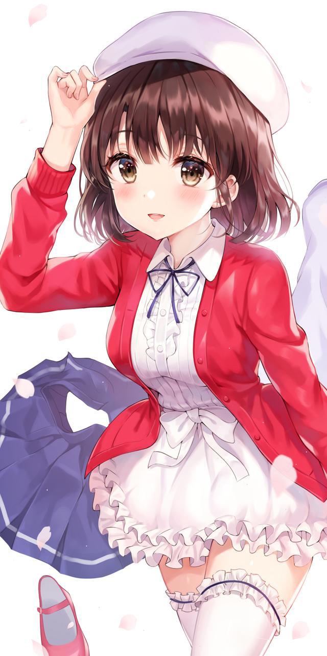 《路人女主的养成方法》加藤惠，动漫全面屏壁纸，论颜值还得看惠