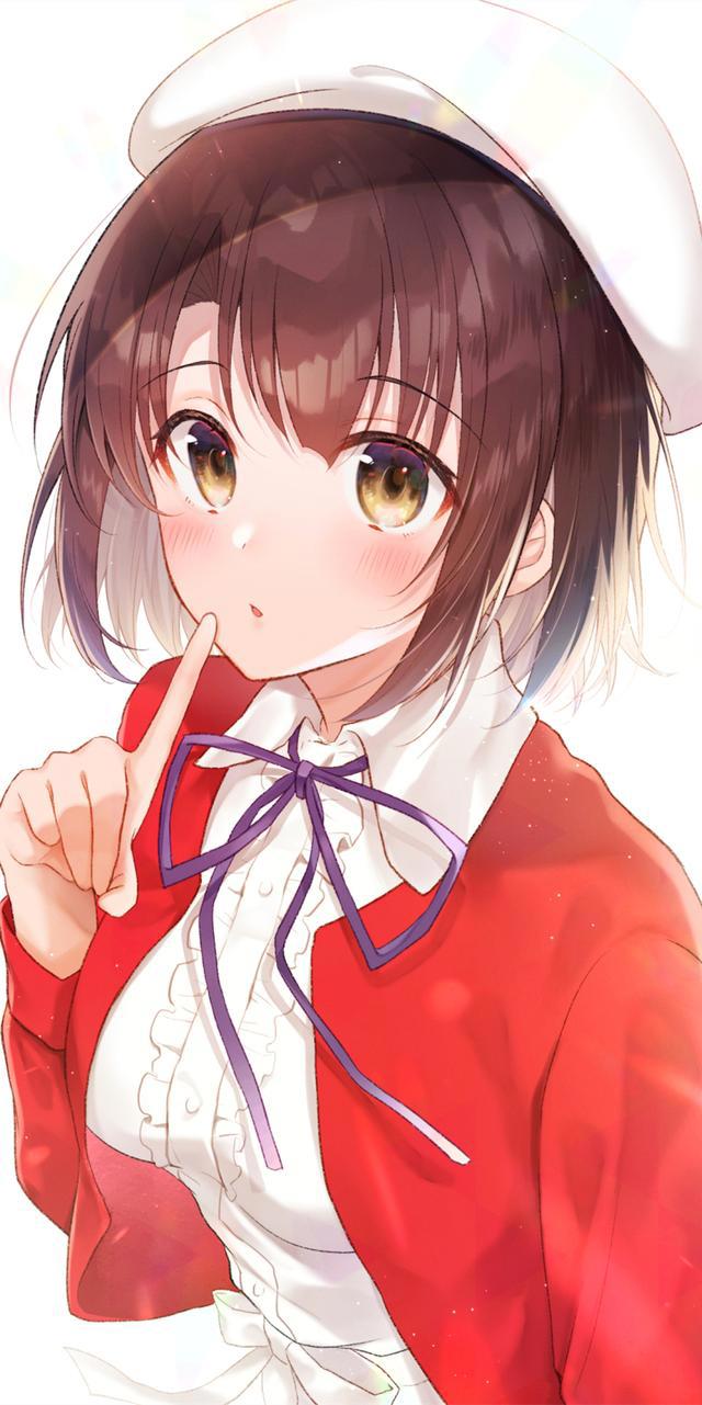 《路人女主的养成方法》加藤惠，动漫全面屏壁纸，论颜值还得看惠