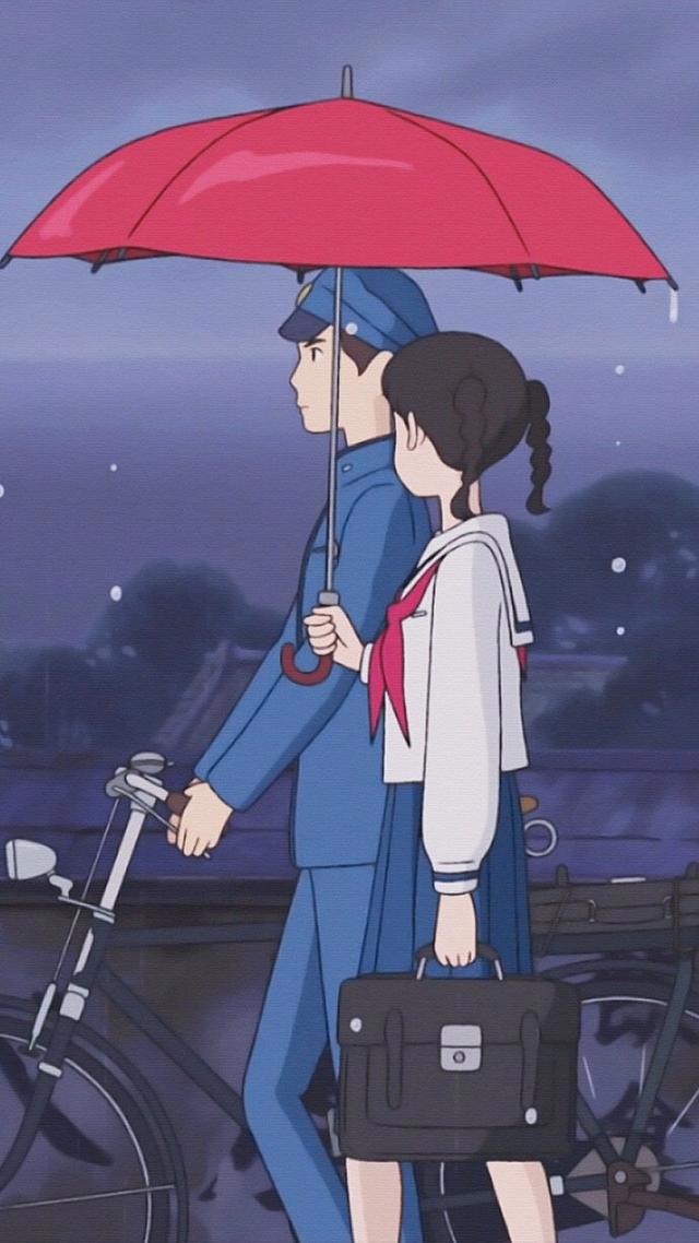 无水印动漫壁纸分享，虞美人盛开的山坡