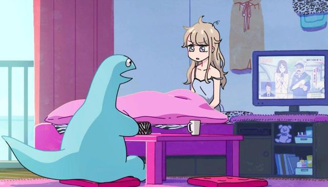 辣妹与恐龙：前有小林捡妹抖龙，今有辣妹捡恐龙当猫养