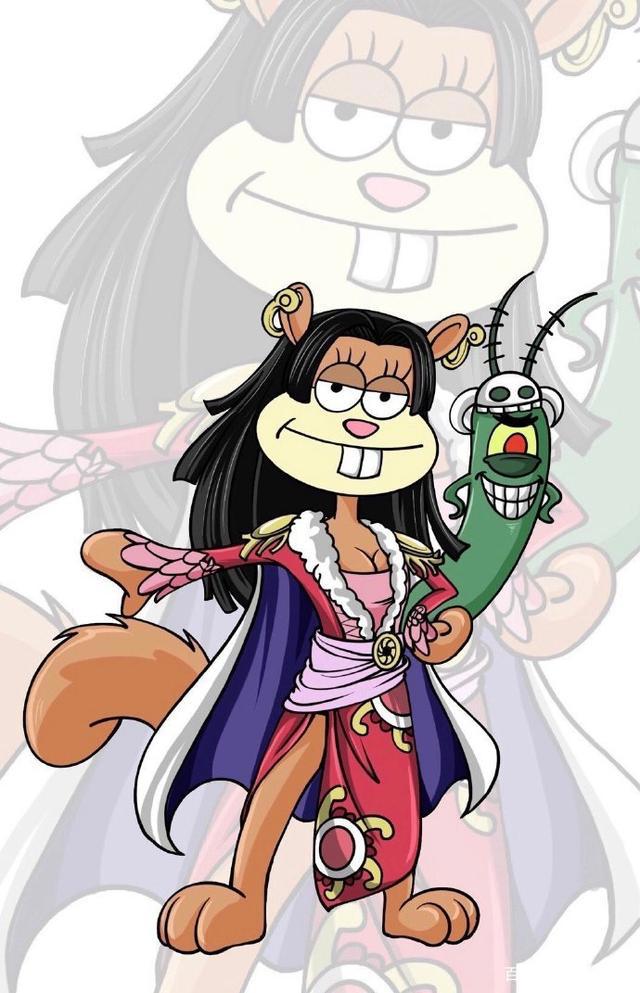 动漫联动：草帽团全员化身美少女战士！王下七武海邂逅海绵宝宝