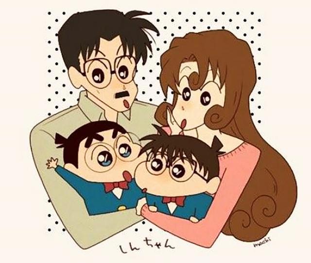 当《名侦探柯南》人物，穿越到蜡笔小新世界，22年小学退回幼稚园