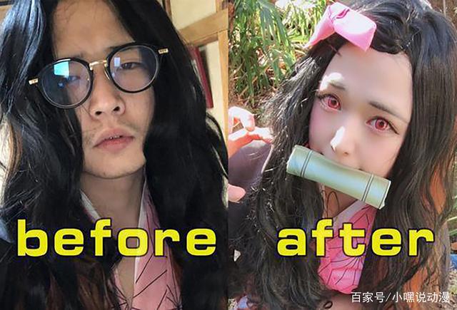 《鬼灭之刃》超神COS，伊之助A爆了，弥豆子却是个男人