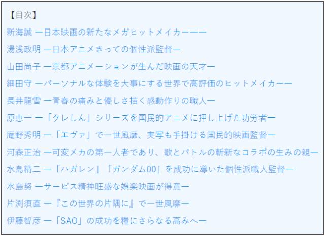 日本评选十二位知名的动画导演，每一位都如雷贯耳
