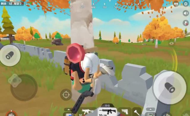 动漫版吃鸡手游有多搞笑？用后空翻跳跃，吉利服就是路边的野草？