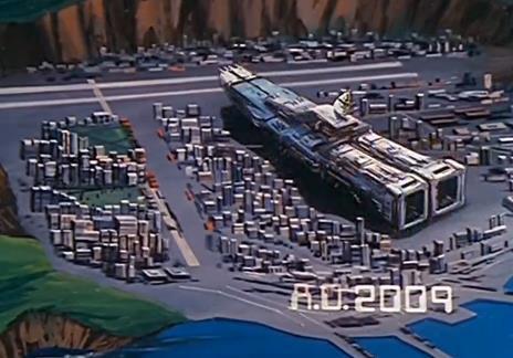 《太空堡垒》第一集，瑞克和明美初次相遇，驾驶战机搏击长空