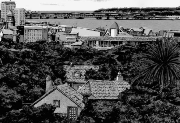 恐怖奇幻的克苏鲁风格漫画‖男主因好奇前去盘踞着恶魔的小镇冒险