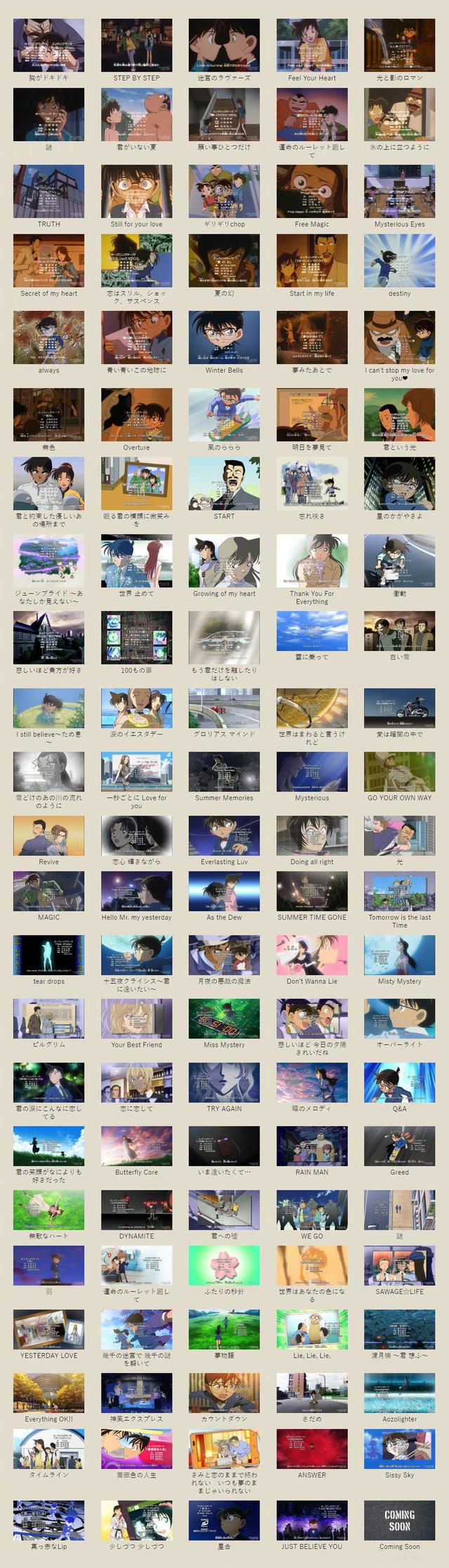 《柯南》动画25周年“最爱歌曲”投票活动，115首中你最爱哪首？