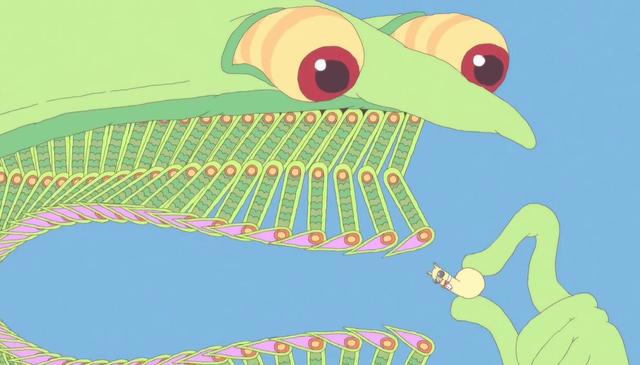 这动画，作者没吃几斤蘑菇也画不出来，里面的生物构成诡异食物链